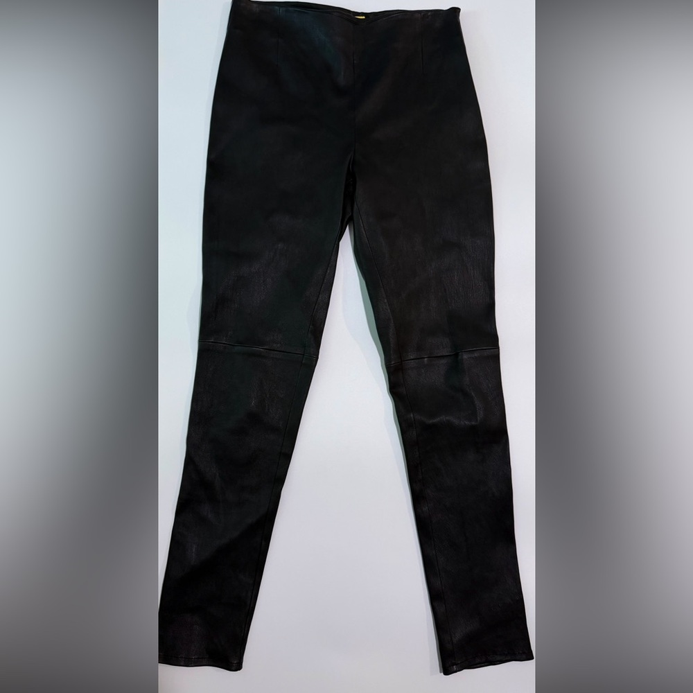 Ralph Lauren Purple Label Black Leather Pants Women’s Size 2 Lambskin High Rise